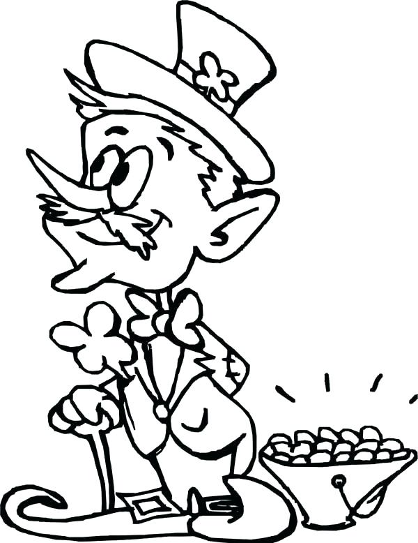 600x778 Gold Coloring Pages Rainbow And Pot Of Gold Coloring Page For Kids