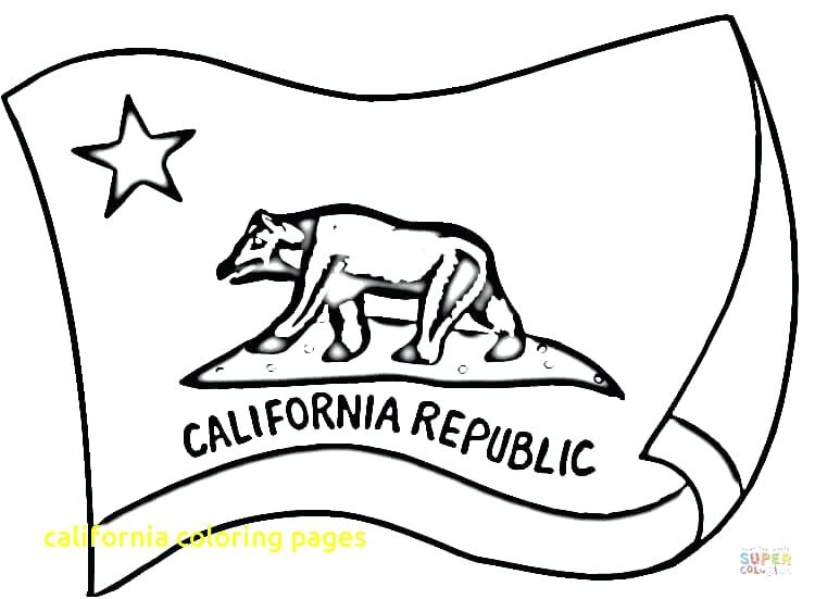 750x551 California Coloring Pages State Flower Coloring Page State Flag