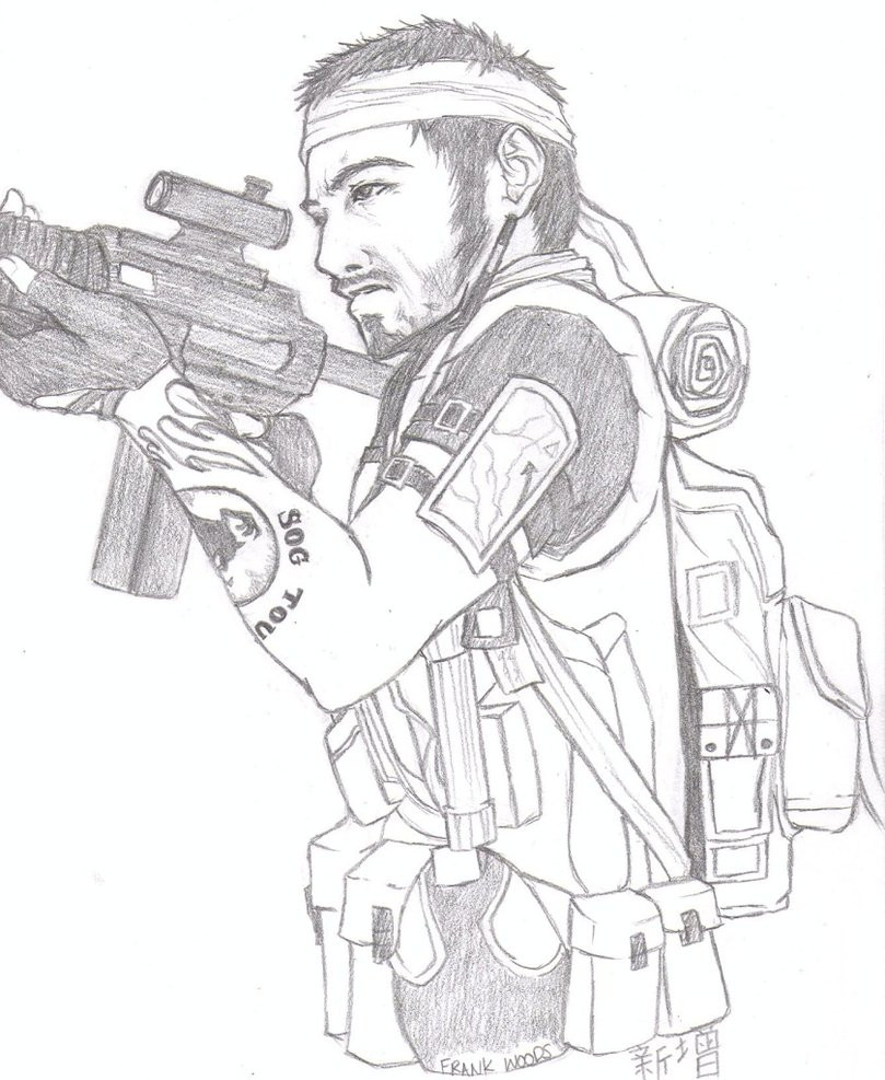 809x987 Black Ops Frank Woods Sketch By Star Mii On Throughout