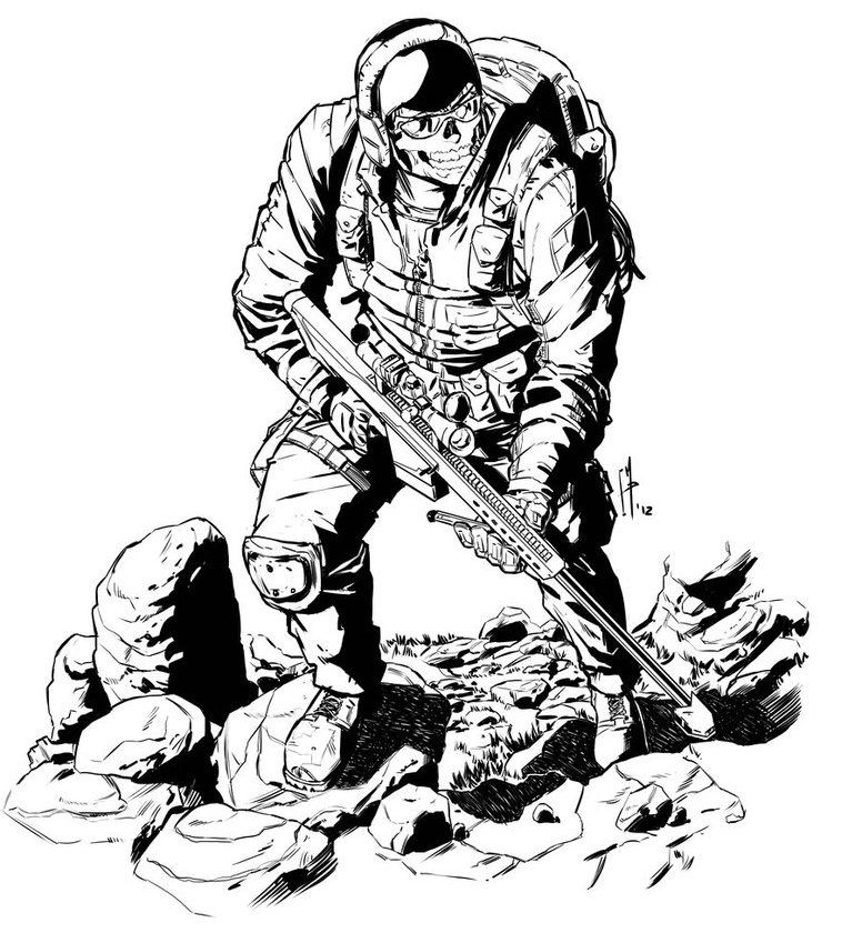 776x840 Call Duty Ghost Coloring Pages Auston's First Communion