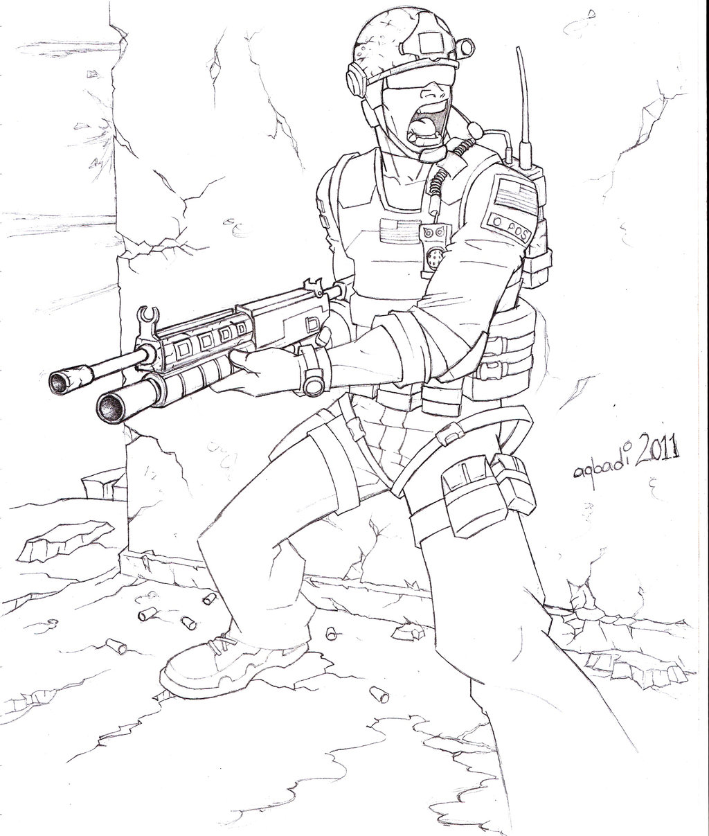 1024x1207 Call Of Duty Coloring Pages