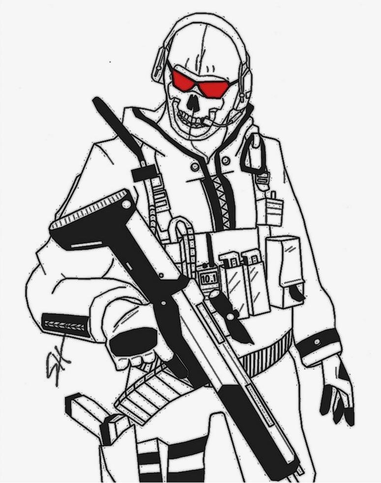 775x982 Call Of Duty Coloring Pages Call Of Duty Ghosts Coloring Pages