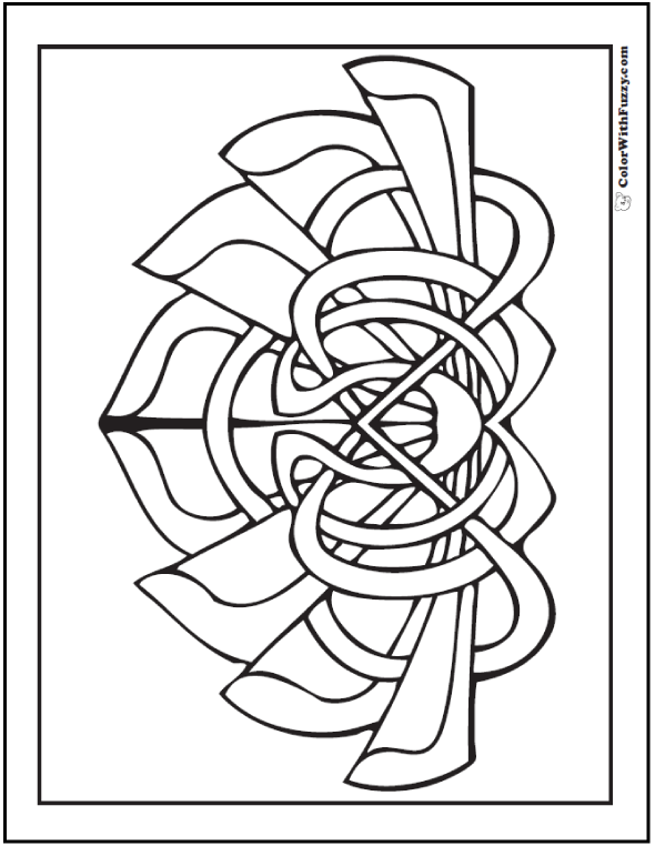590x762 Printable Celtic Coloring Page Celtic Calla Lily Lotus