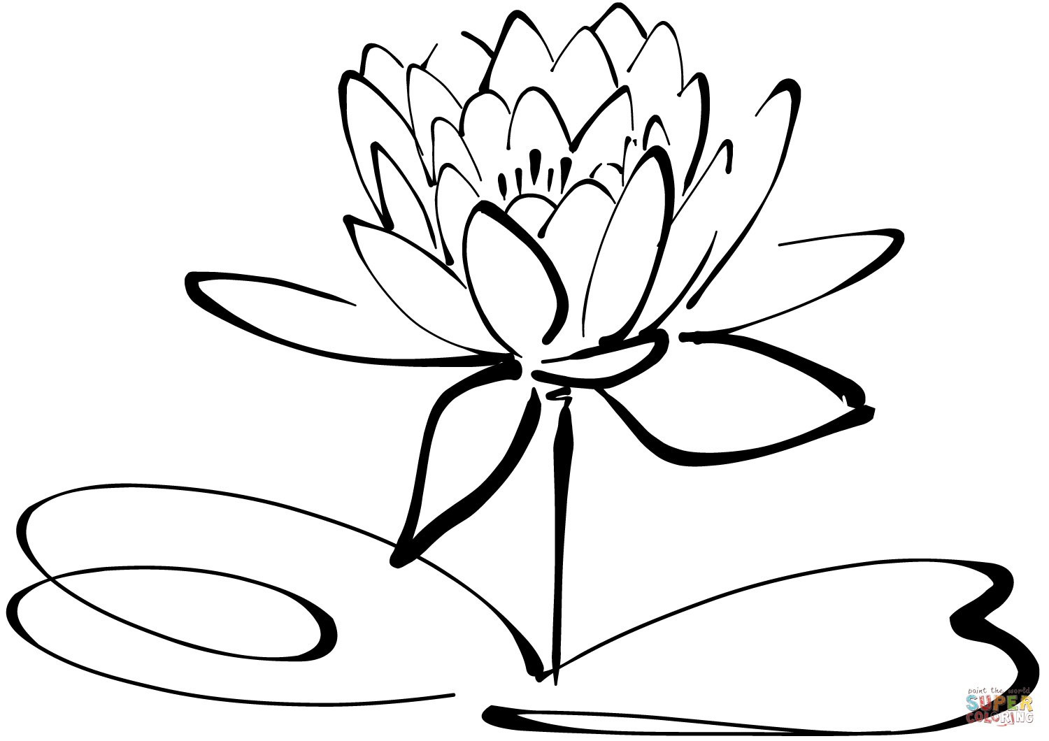 1500x1060 Printable Lily Pad Coloring Pages For Kids Page Flowers Print