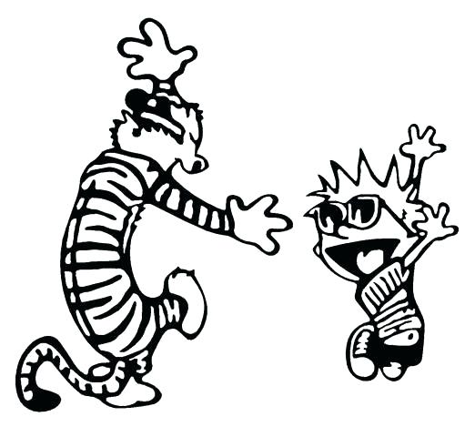 522x480 Calvin And Hobbes Coloring Pages And Its Not Summer If Your Tongue