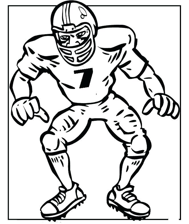 663x786 Football Player Coloring Page Click To See Printable Version