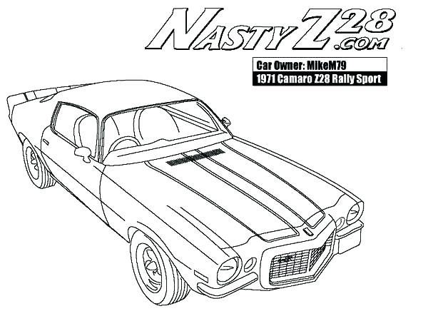 600x443 1969 Camaro Coloring Sheets