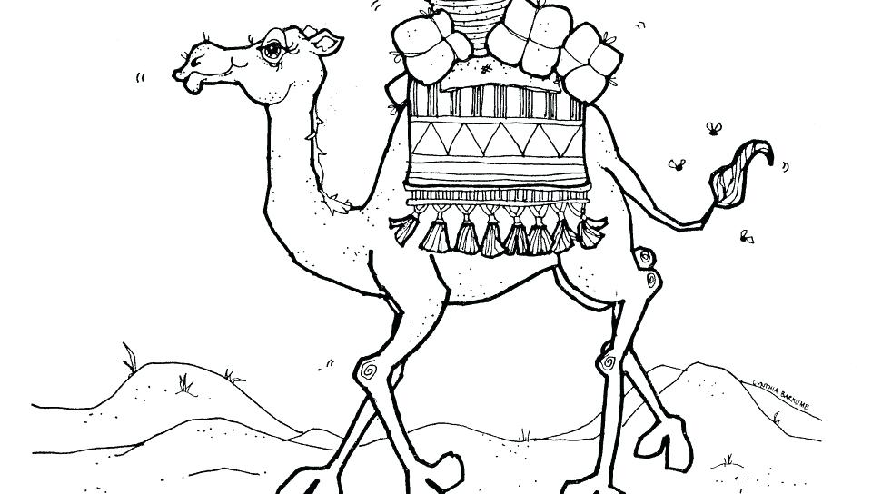 960x544 Camel Coloring Page Camel Coloring Page In Line Drawings