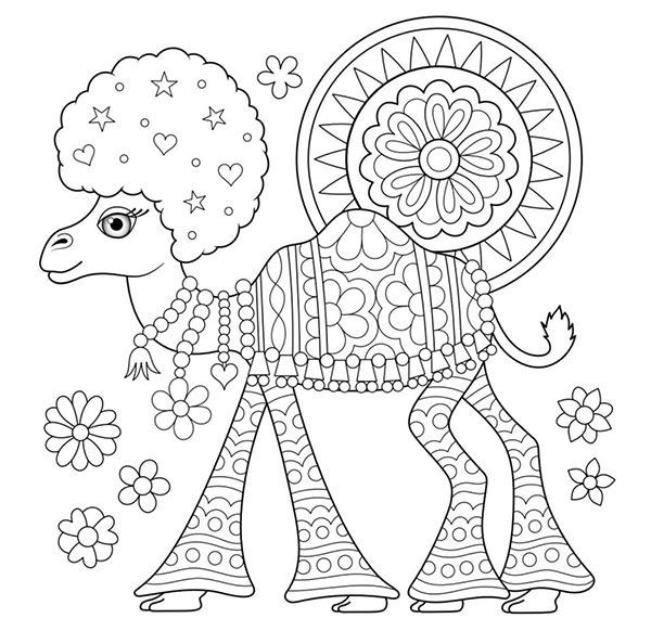 600x582 Sunset Of Hippie Coloring Pages Free Download Arts Printable