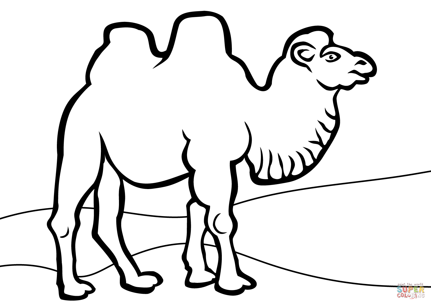 1500x1060 Camel Coloring Page Pages Mesmerizing Bactrian Ribsvigyapan Camel