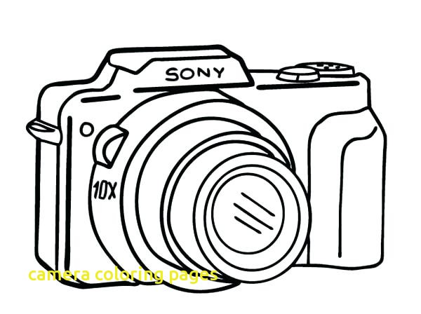 600x448 Camera Coloring Pages With Camera Coloring Pages Movie Camera