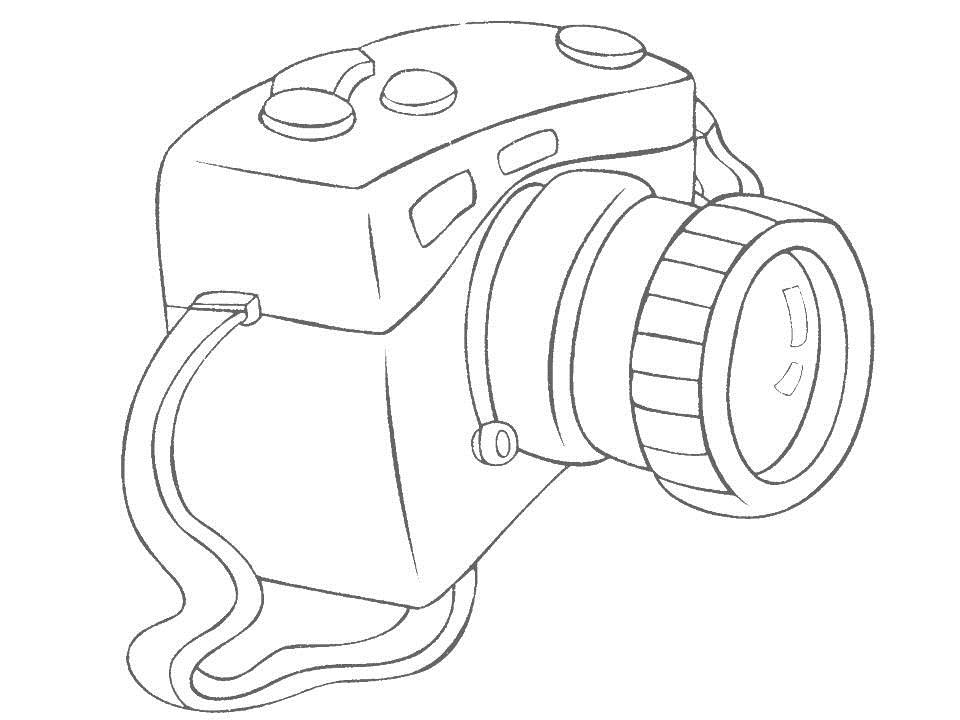 960x720 Camera Coloring Pages Daily Necessities Coloring Page For Kids 14