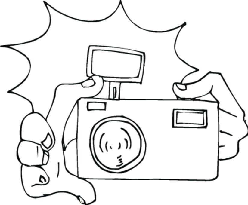 824x682 Camera Coloring Page Camera Coloring Pages Camera Coloring Sheet