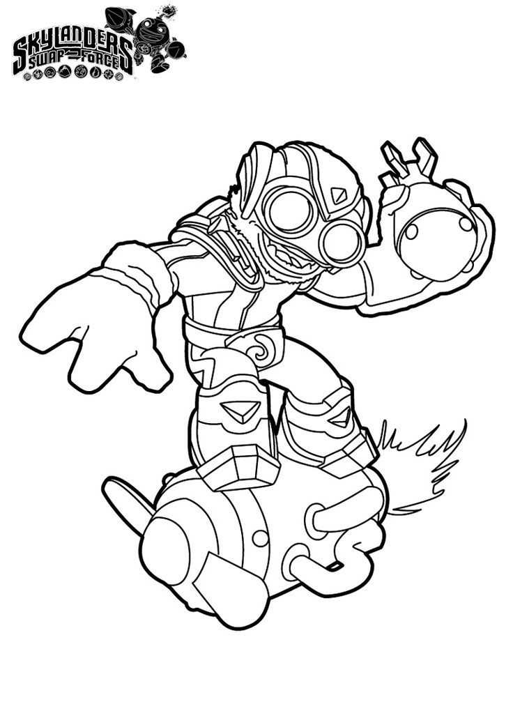 736x1030 Skylanders Swap Force Coloring Pages