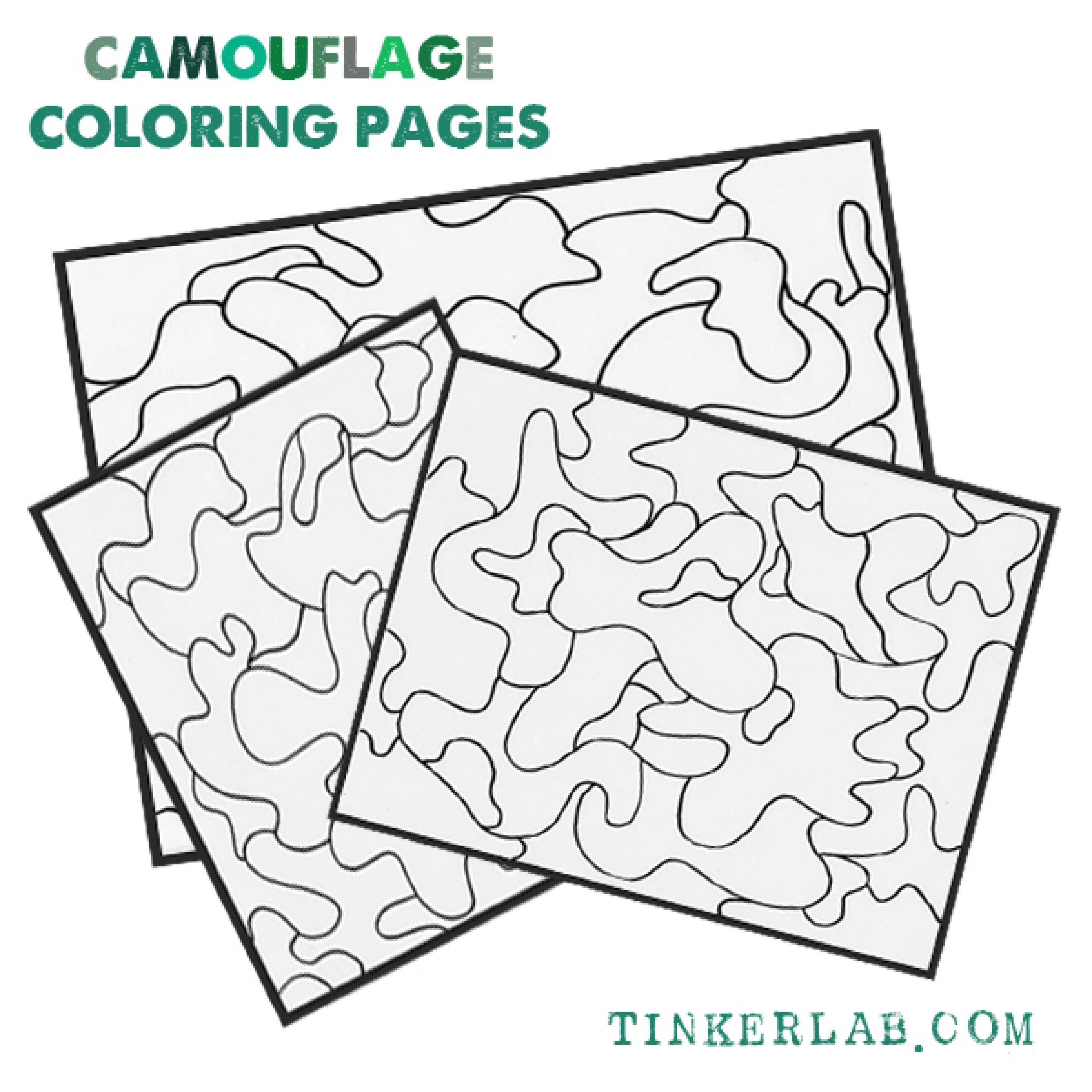 2740x2740 Enchanting Camouflage Coloring Pages Printable Tinkerlab