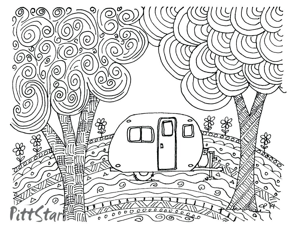 1000x773 Camper Coloring Pages Zoom Camper Van Coloring Pages Blocktradex