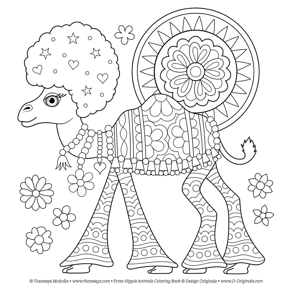1006x1005 Hippie Coloring Pages Free Page Zentangle By Cathym 8 Camper