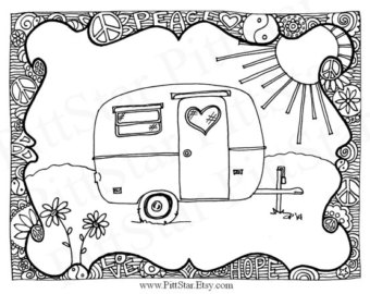 340x270 Instant Download Vintage Airstream Travel Trailer