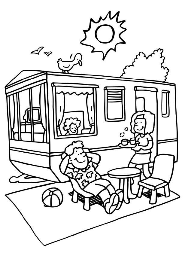 616x872 Camper Coloring Page
