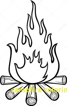 236x372 Campfire Coloring Page
