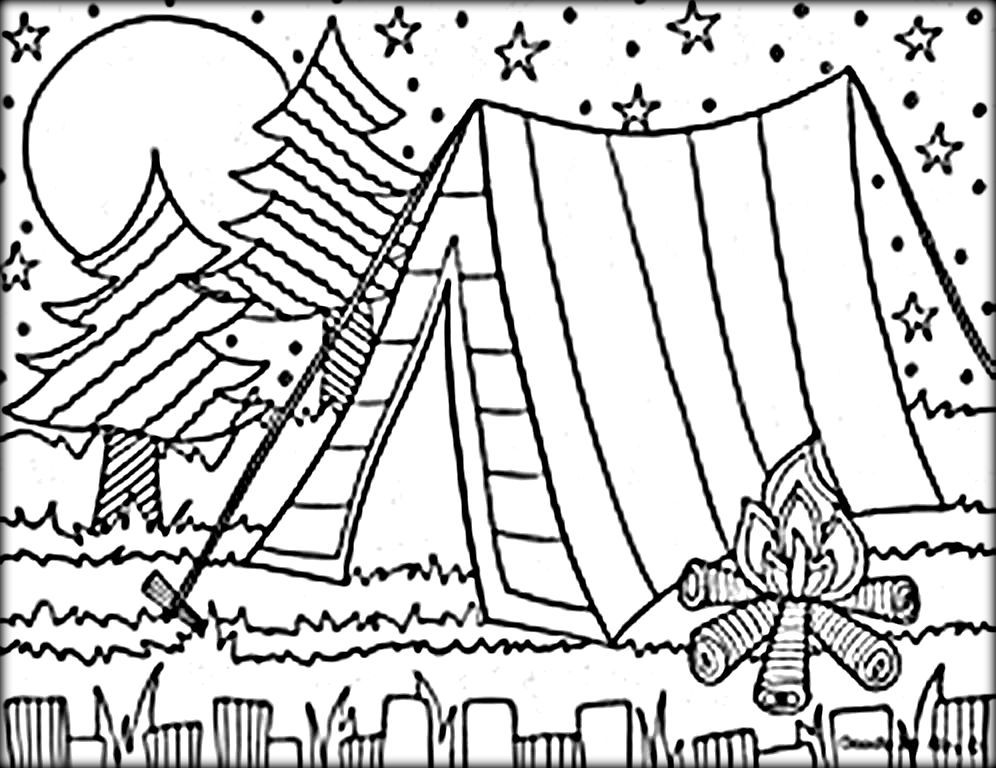 996x768 Camping Coloring Pages 6