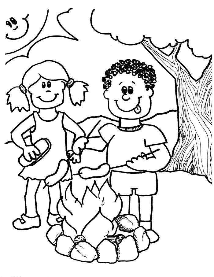 700x906 Camping Coloring Pages
