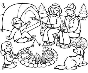 Camping Coloring Pages For Kids