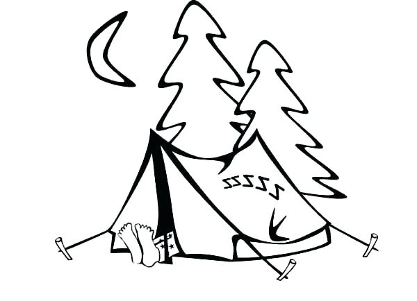 600x434 Camping Coloring Pages Camping Coloring Page Tent Coloring Page