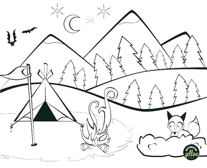 713x581 Camping Coloring Pages Jetpackjoyride.co