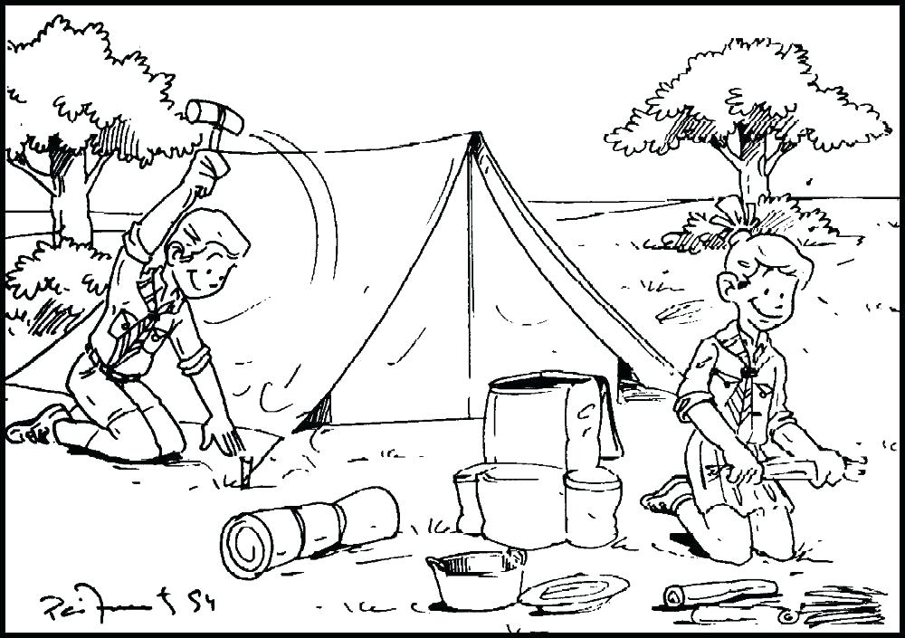1000x705 Camping Coloring Pages Pdf Camping Coloring Page Camping Colouring