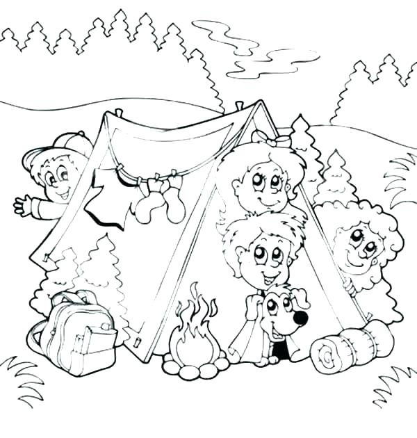 600x630 Camping Coloring Pages To Print Camping Coloring Pages Camping