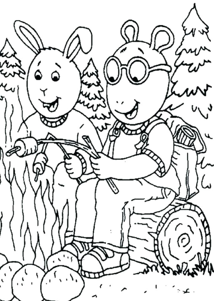 685x960 Camping Coloring Pages For Toddlers
