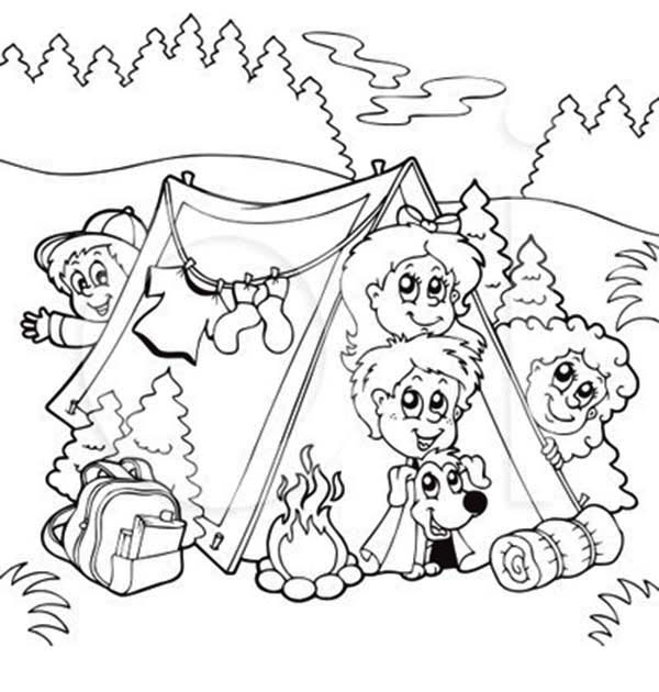 Camping Coloring Pages Printable