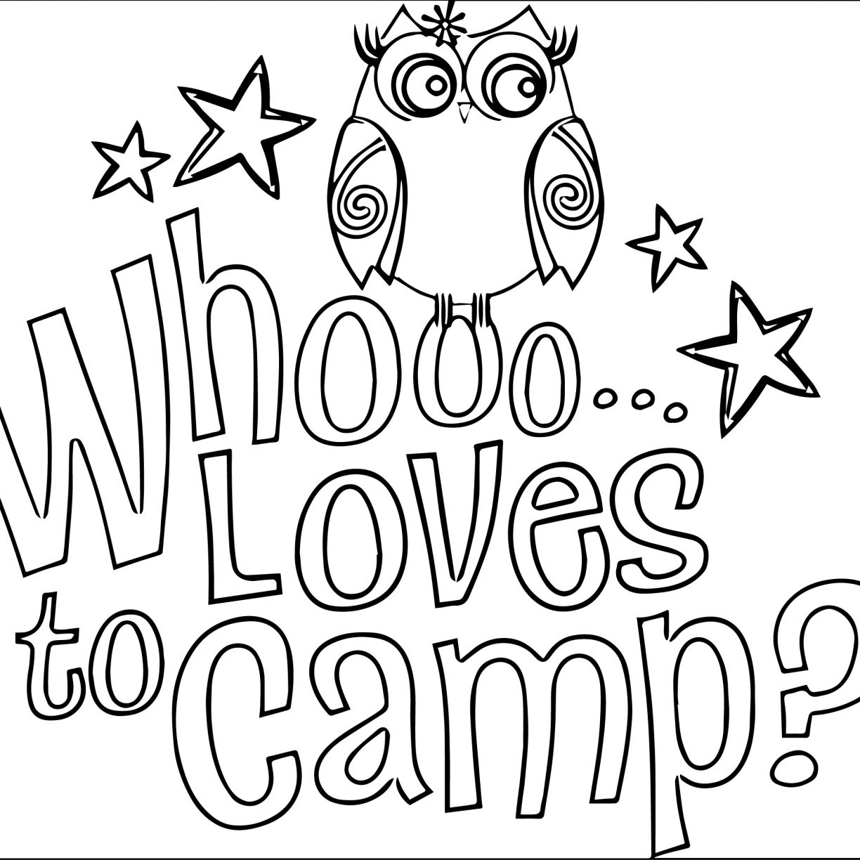 1224x1224 Free Coloring And Reading Page Summer Fun Camping With Pages