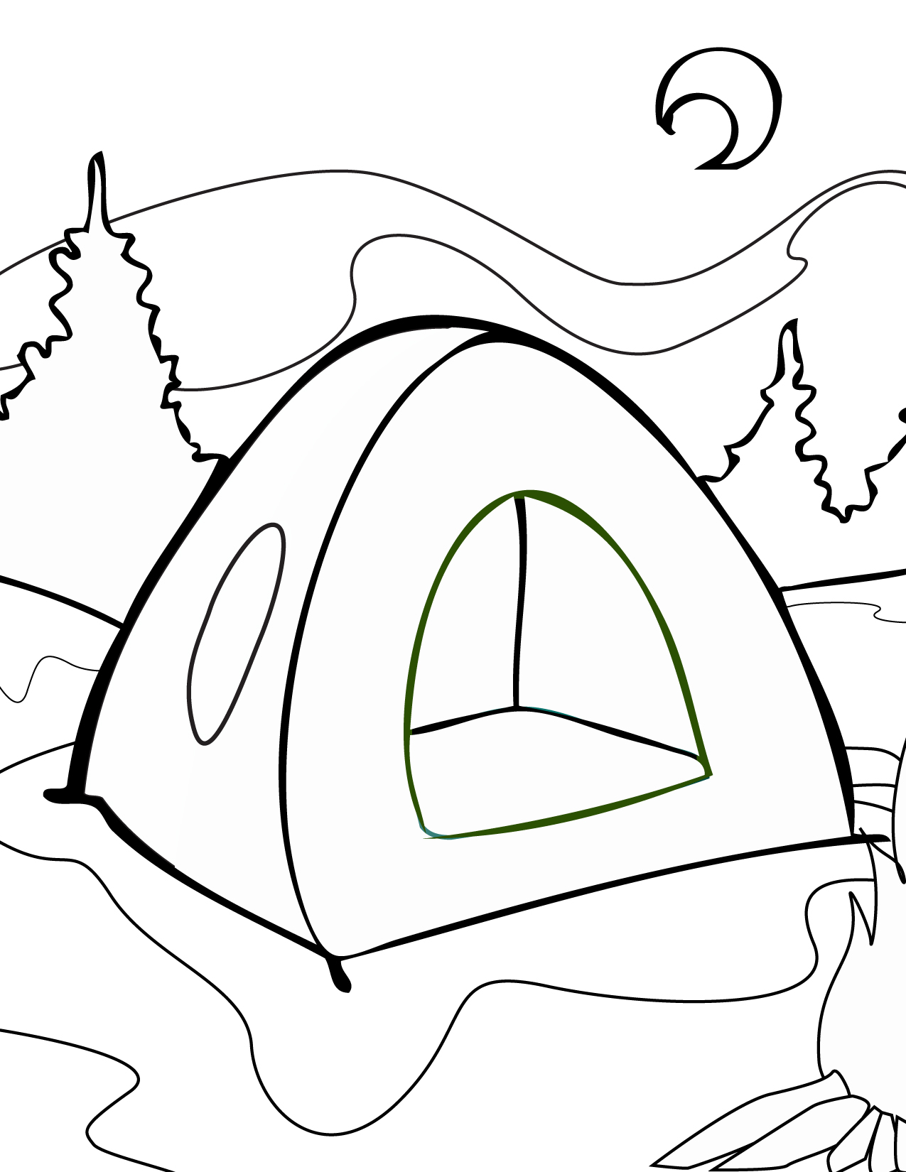 1275x1650 Tent Coloring Page