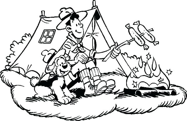 600x390 Camping Coloring Page Printable Camping Coloring Pages Online