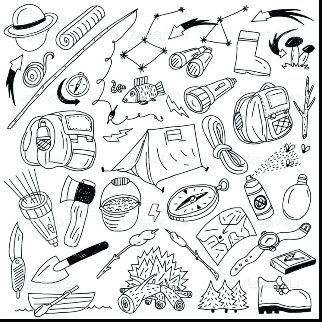 1024x1024 Coloring Page ~ Camping Coloring Page Fantastic Lantern Colouring