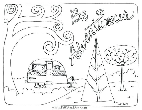 570x441 Camping Coloring Pages Camping Coloring Pages Printable Free