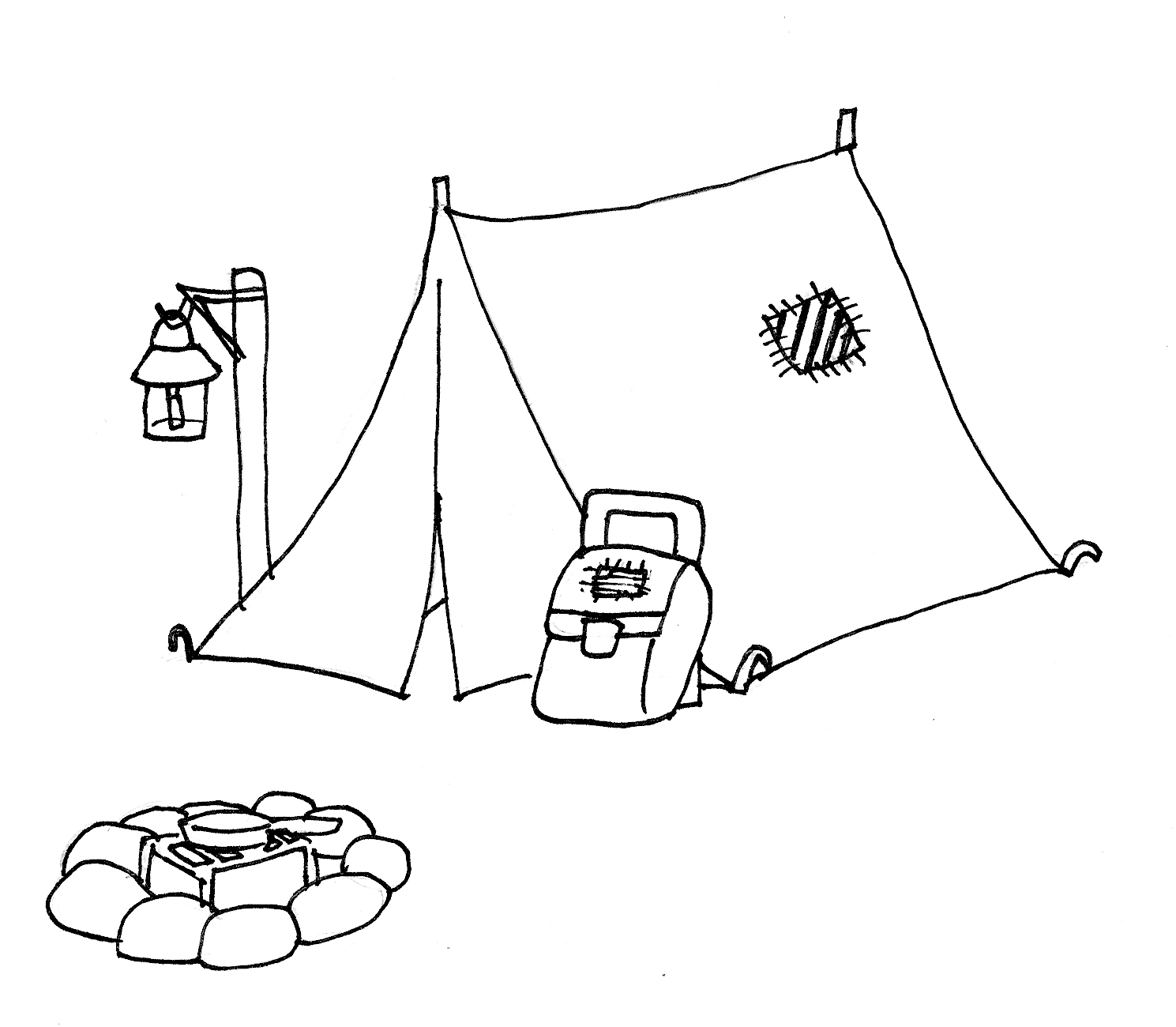 1489x1300 Camping Tent Coloring Pages