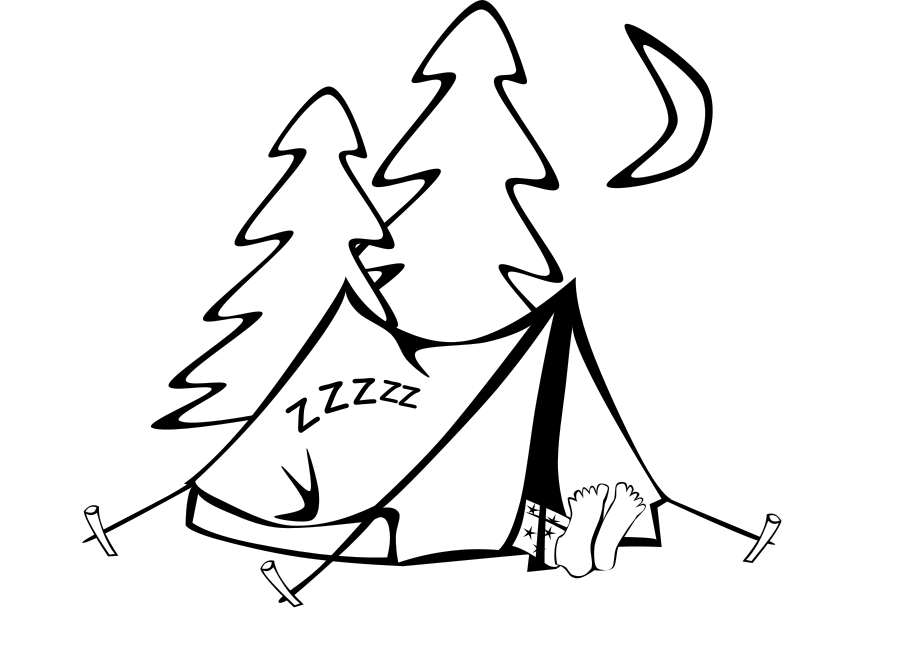 900x651 Tent Coloring Pages For Camping Lover Kids