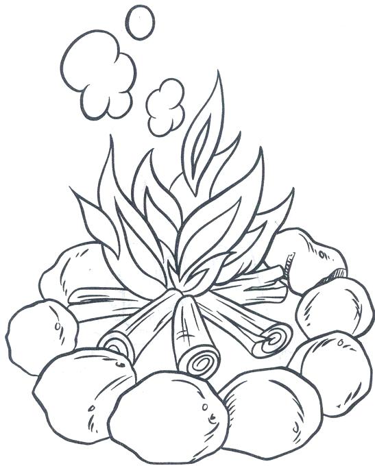 547x680 Campfire Coloring Pages Camping Tent And Campfire Coloring Page