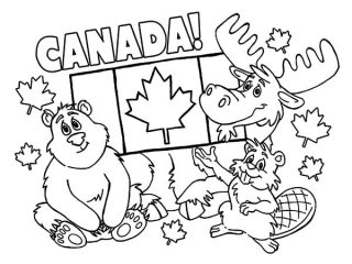 320x240 Canada Colouring Pages Canada Day Animals Coloring Pages Netart