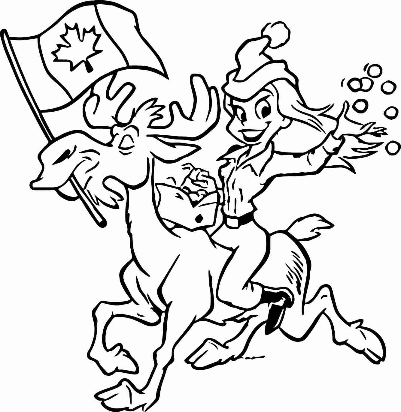 1335x1373 Canada Day Coloring Kids Also Pages Olegratiy