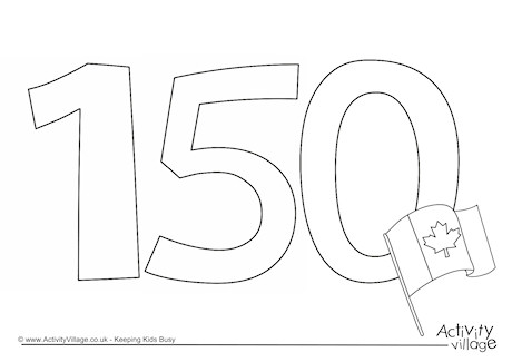 460x325 Happy 150th Birthday Canada Colouring Page
