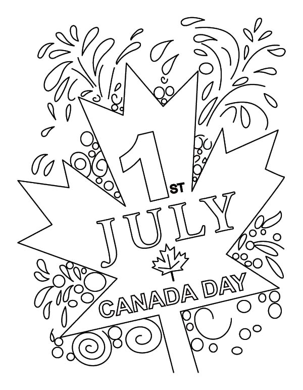 600x771 July First Is Canada Day Coloring Pages