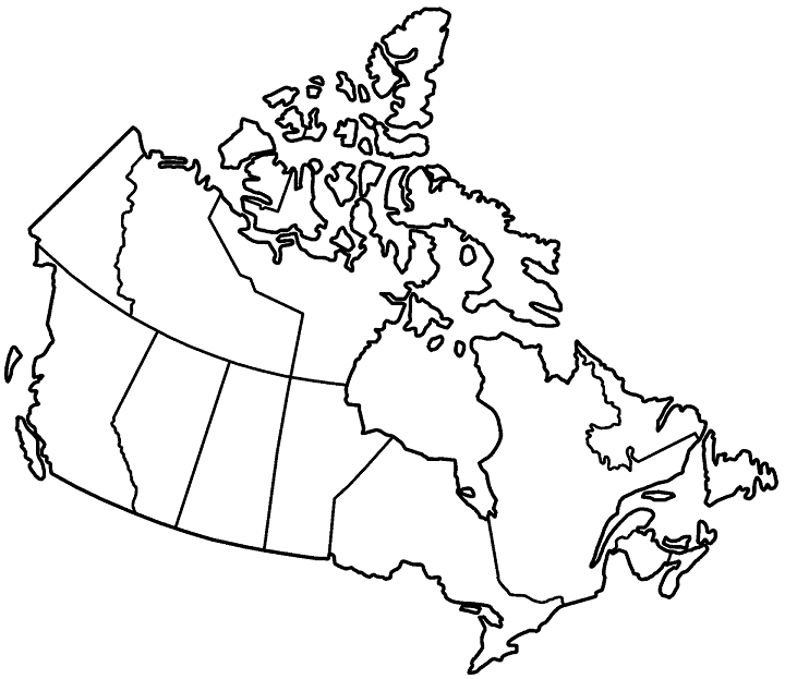 720x623 Map Of Canada To Color Coloring Pages