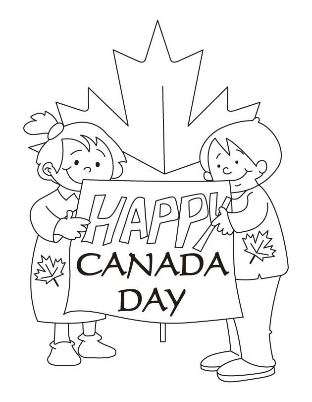 Canada Flag Colouring Page