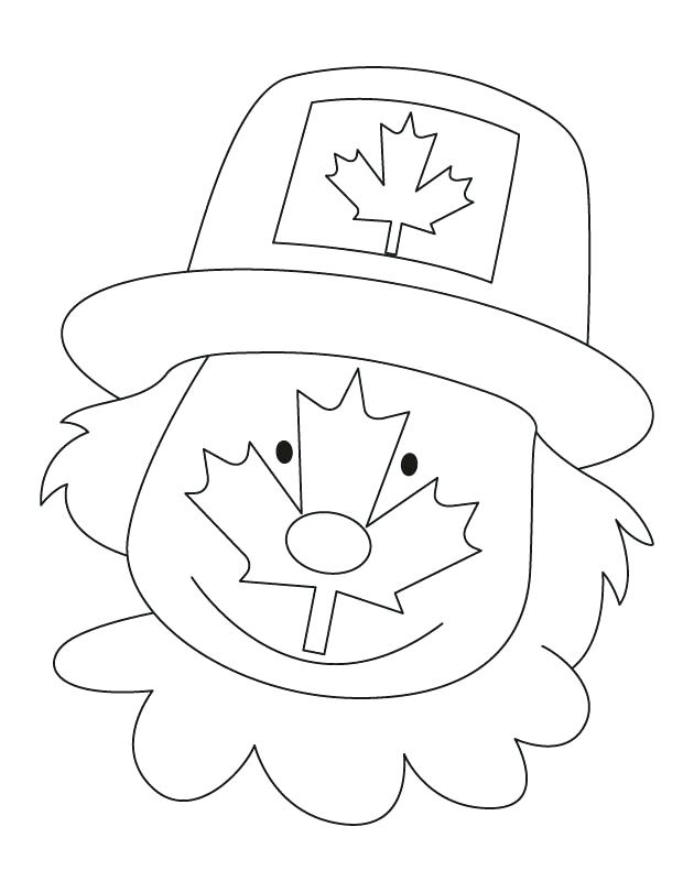 630x810 Canadian Flag Coloring Page