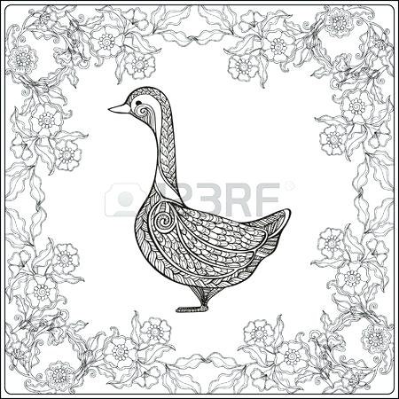 450x450 Goose Coloring Page Little Bird Hop Canadian Goose Coloring Page