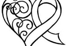 220x150 Innovation Cancer Ribbon Coloring Pages Breast For Kids Distress
